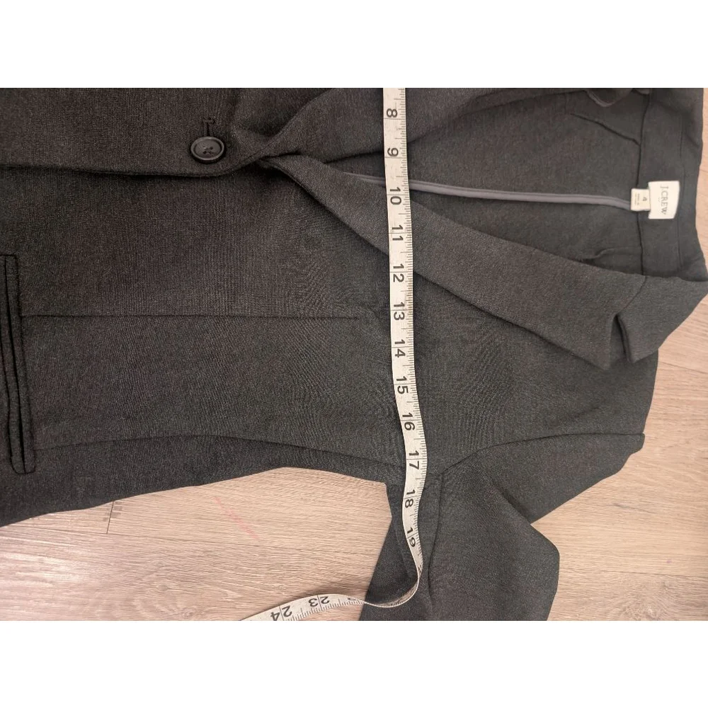 Women's J.CREW Charcoa Ponte Workl Blazer & Suit Jacket Size 4 Corporate wear